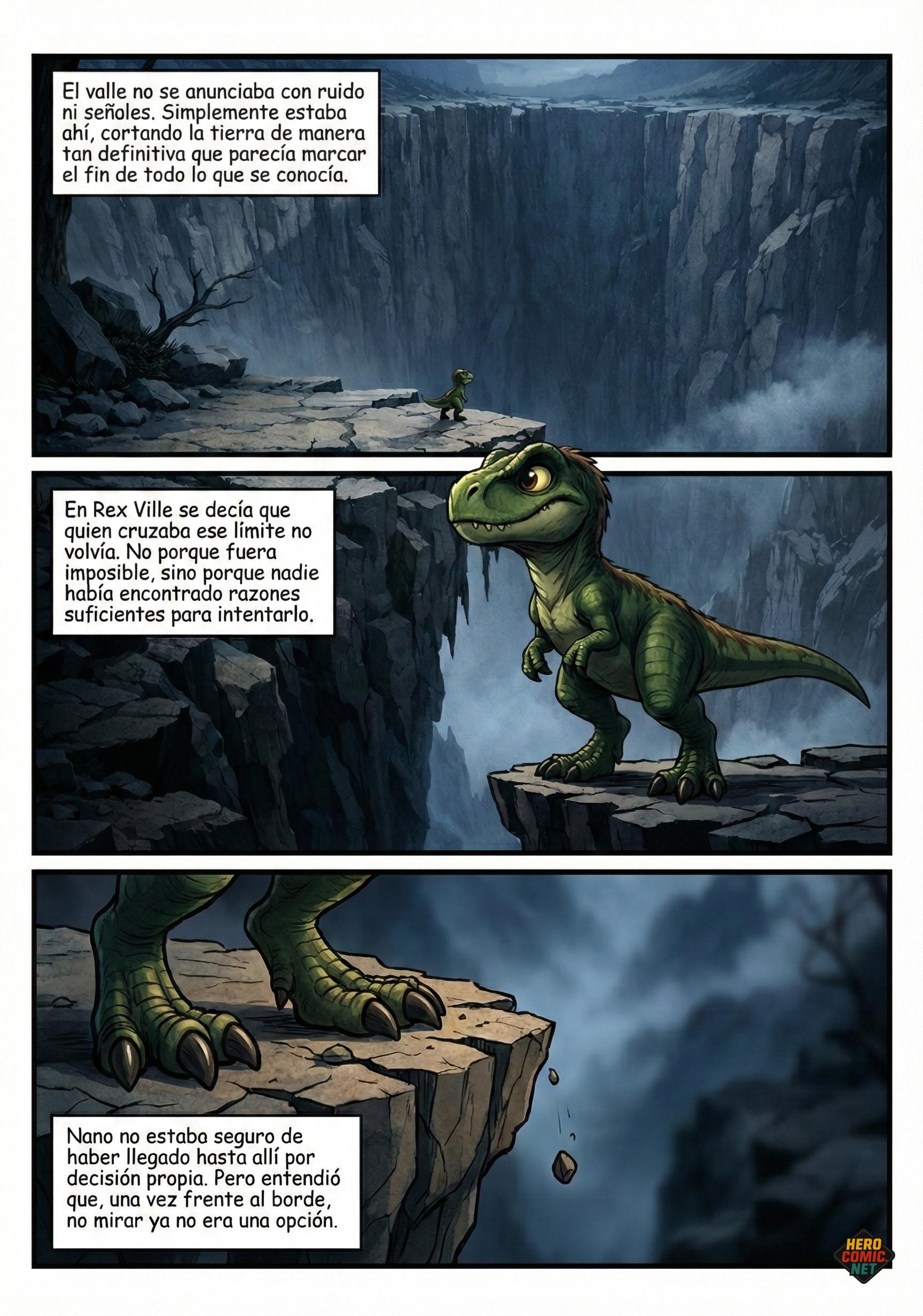 El valle - Nano frente al precipicio