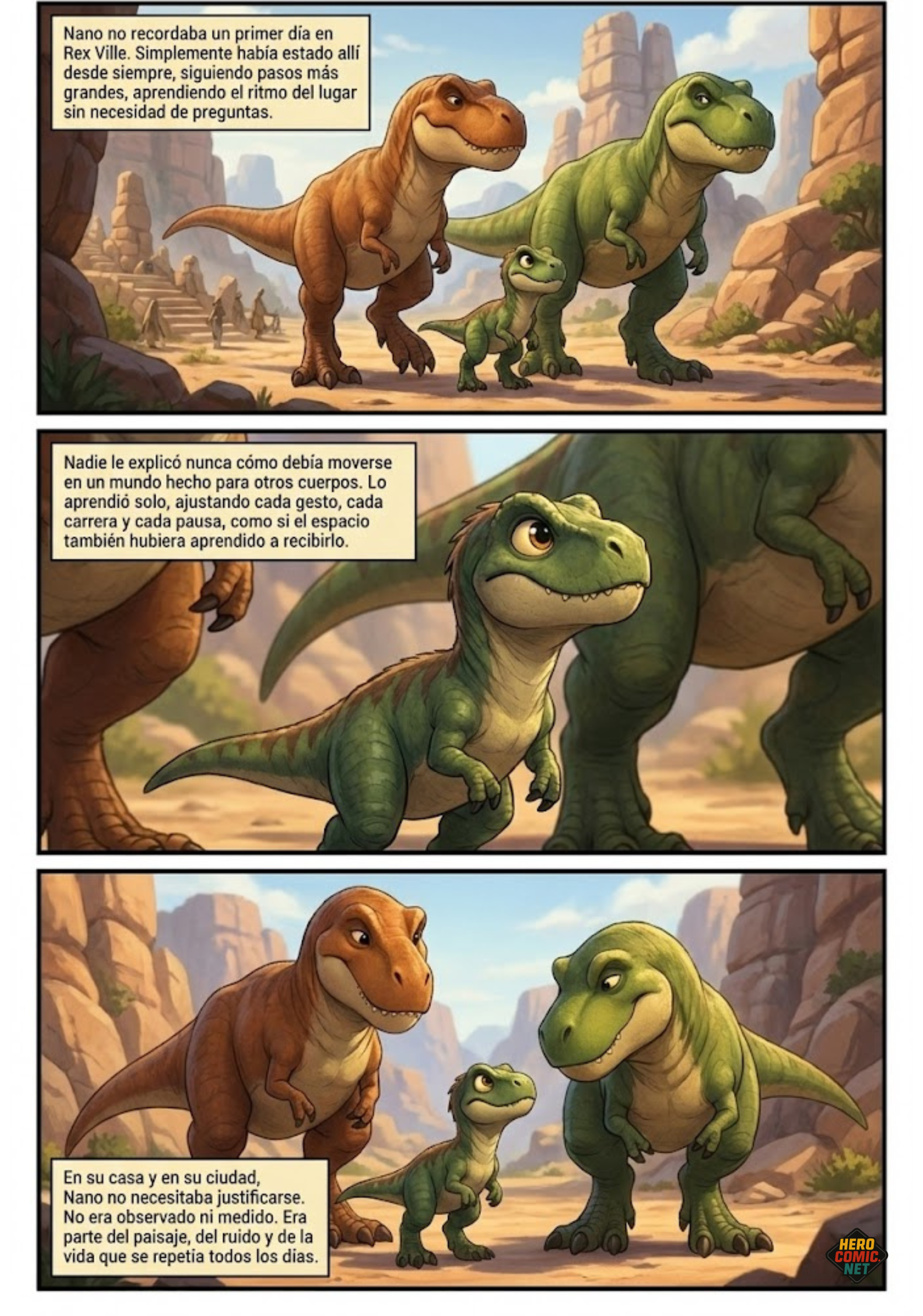 Nano en Rex Ville con su familia