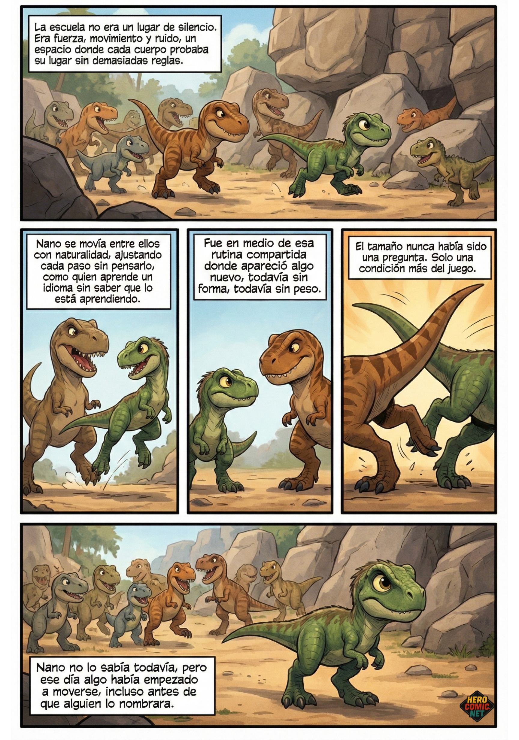 La escuela - Nano con otros dinosaurios